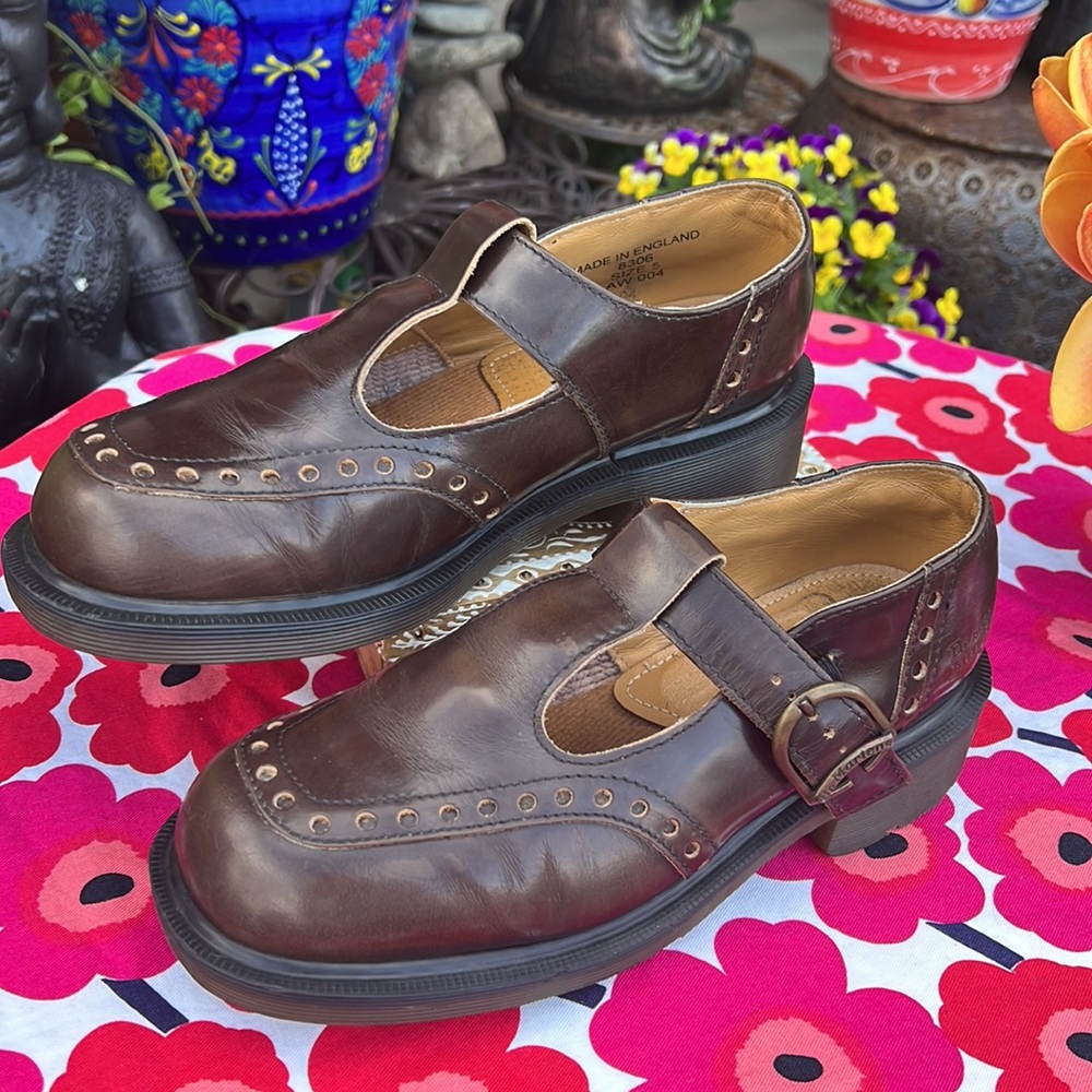 Dr. Martens Brown Leather Flats - Picture 13 of 16